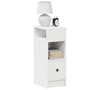 vidaXL Comodini 2 pz con Cassetto Bianchi 25x31x66 cm