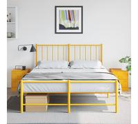 vidaXL Comodini 2 pz Giallo 34,5x39x44 cm in Acciaio