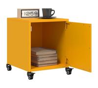 vidaXL Comodini 2 pz Giallo Senape 36x39x43,5 cm in Acciaio