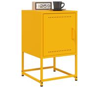 vidaXL Comodini 2 pz Giallo Senape 36x39x60,5 cm in Acciaio
