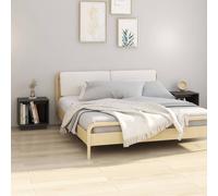 vidaXL Comodini 2 pz Grigi 40x30x40 cm in Legno Massello di Pino