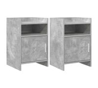 vidaXL Comodino 2 pezzi, grigio cemento, 40 x 36 x 60 cm,
