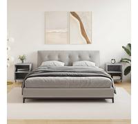 vidaXL Comodini 2 pz Grigio Cemento 40x30x50 cm in Legno Multistrato