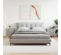 vidaXL Comodini 2 pz Grigio Cemento 40x35x47,5 cm in Legno Multistrato