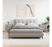 vidaXL Comodini 2 pz Grigio Cemento 40x35x47,5 cm in Legno Multistrato