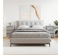 vidaXL Comodini 2 pz Grigio Cemento 40x35x69 cm in Legno Multistrato