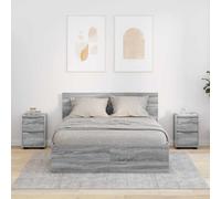 vidaXL Comodini 2 pz Grigio Sonoma 30,5 x 30 x 43 cm
