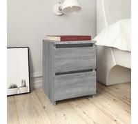 vidaXL Comodini 2 pz Grigio Sonoma 30x30x40 cm in Legno Multistrato