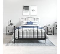 vidaXL Comodini 2 pz Grigio Sonoma 34x35,5x45 cm in Legno Multistrato