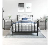 vidaXL Comodini 2 pz Grigio Sonoma 44x45x60 cm in Legno Multistrato