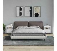 vidaXL Comodini 2 pz in Bianco Lucido 40x35x50 cm