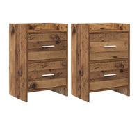 vidaXL 2 comodini in legno invecchiato, 40 x 30 x 60 cm,