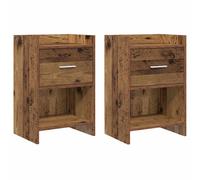 vidaXL Comodini 2 pz Legno antico 40 x 30 x 60 cm Legno ingegnerizzato