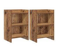 vidaXL 2 comodini in legno invecchiato, 40 x 30 x 60 cm,