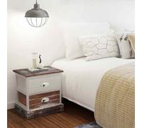 vidaXL Comodini 2 pz Marrone e Bianco