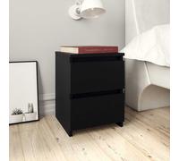 vidaXL Comodini 2 pz Neri 30x30x40 cm in Legno Multistrato