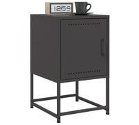 vidaXL Comodini 2 pz Neri 36x39x60,5 cm in Acciaio