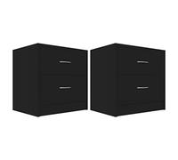 vidaXL Comodini 2 pz Neri 40x30x40 cm in Truciolato