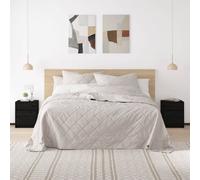 vidaXL Comodini 2 pz Neri 40x31x50 cm in Legno Massello di Pino
