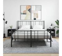 vidaXL Comodini 2 pz Neri 40x35x47,5 cm in Legno Multistrato