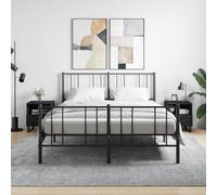 vidaXL Comodini 2 pz Neri 40x35x47,5 cm in Legno Multistrato