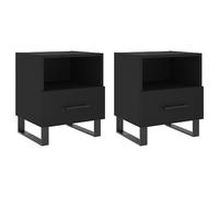 vidaXL Comodini 2 pz Neri 40x35x47,5 cm in Legno Multistrato