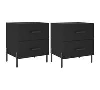 vidaXL Comodini 2 pz Neri 40x35x47,5 cm in Legno Multistrato