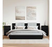 VIDAXL - Comodini 2 pz Neri 40x35x62,5 cm in Legno Multistrato - SPEDIZIONE GRATUITA