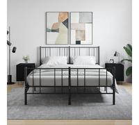 vidaXL Comodini 2 pz Neri 40x40x50 cm in Legno Multistrato