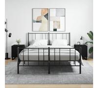 vidaXL Comodini 2 pz Neri 40x40x50 cm in Legno Multistrato