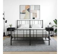 vidaXL Comodini 2 pz Neri 40x41x50 cm in Legno Multistrato