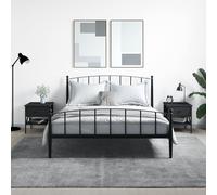 vidaXL Comodini 2 pz Neri 40x42x45 cm in Legno Multistrato