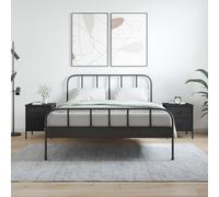 vidaXL Comodini 2 pz Neri 40x42x50 cm in Legno Multistrato