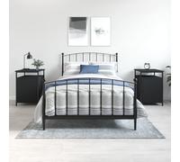 vidaXL Comodini 2 pz Neri 40x42x60 cm in Legno Multistrato