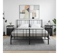 vidaXL Comodini 2 pz Neri 40x42x60 cm in Legno Multistrato