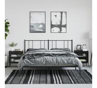 vidaXL Comodini 2 pz Neri 50x35x60 cm in Vetro e Acciaio
