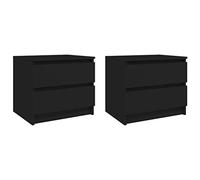 vidaXL Comodini 2 pz Neri 50x39x43,5 cm in Legno Multistrato