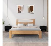 vidaXL Comodini 2 pz Neri 50x46x50 cm in Legno Multistrato