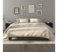 vidaXL Comodini 2 pz Neri in Legno Multistrato