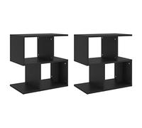 vidaXL Comodini 2 pz Nero 50x30x51,5 cm in Truciolato