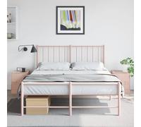 vidaXL Comodini 2 pz Rosa 34,5x39x44 cm in Acciaio