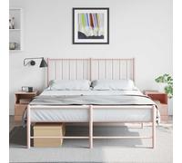 vidaXL Comodini 2 pz Rosa 34,5x39x44 cm in Acciaio
