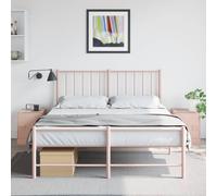 vidaXL Comodini 2 pz Rosa 34,5x39x44 cm in Acciaio