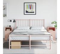 vidaXL Comodini 2 pz Rosa 34,5x39x62 cm in Acciaio