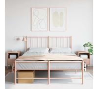 vidaXL Comodini 2 pz Rosa 36x39x50,5 cm in Acciaio