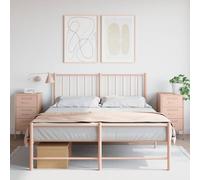 vidaXL Comodini 2pz Rosa 36x39x68cm in Acciaio Laminato a Freddo, mobiletto, mobile camera da letto, comodino in metallo, tavolino da letto