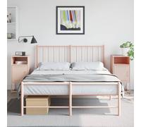 vidaXL Comodini 2 pz Rosa 36x39x78 cm in Acciaio