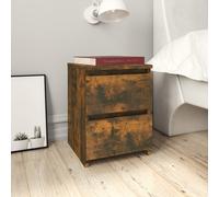 vidaXL Comodini 2 pz rovere affumicato 30x30x40 cm in Legno Multistrato