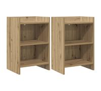 vidaXL Comodini 2 pz Rovere Artigianale 40 x 30 x 60 cm