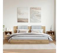 vidaXL Comodini 2 pz Rovere Artigianale 40x40x50 cm Legno Multistrato